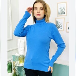 Lauren Ralph Lauren Bright Blue Turtleneck Sweater